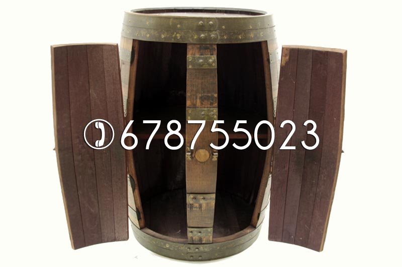 Barrica Armario Botellero barrica botellero, barribar, barril bar, tonel botellero, tonel minibar, reciclar barrica.