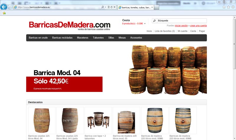Comprar barricas usadas o barricas de segunda mano
