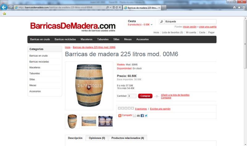 Comprar barricas usadas o barricas de segunda mano